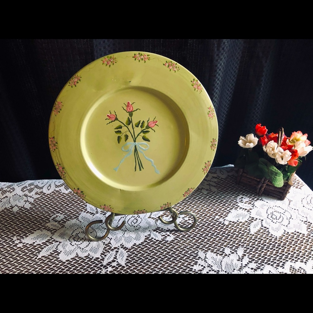 Hand Painted Metal Plate
